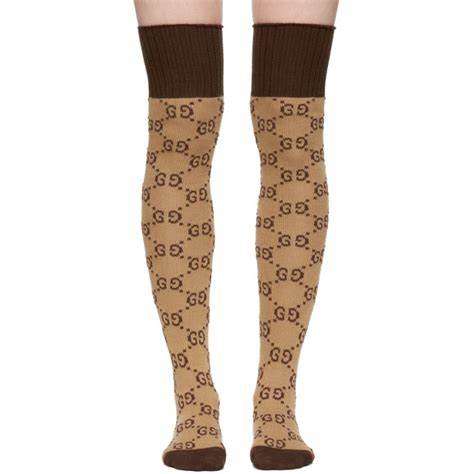 gucci brown stockings|Gucci stockings with runs.